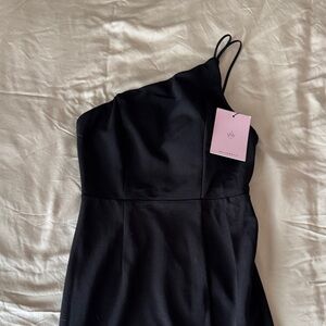 Hello Molly Chic Black One-Shoulder Dress